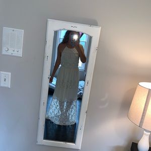 Beautiful long cream lace dress only worn once